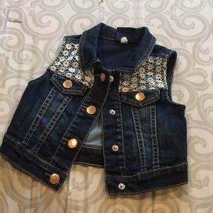 Girls denim vest